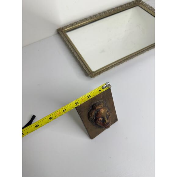 Unique Signed Bronze Plaque Sculpture with Face , Oditity - Picture 7 of 10